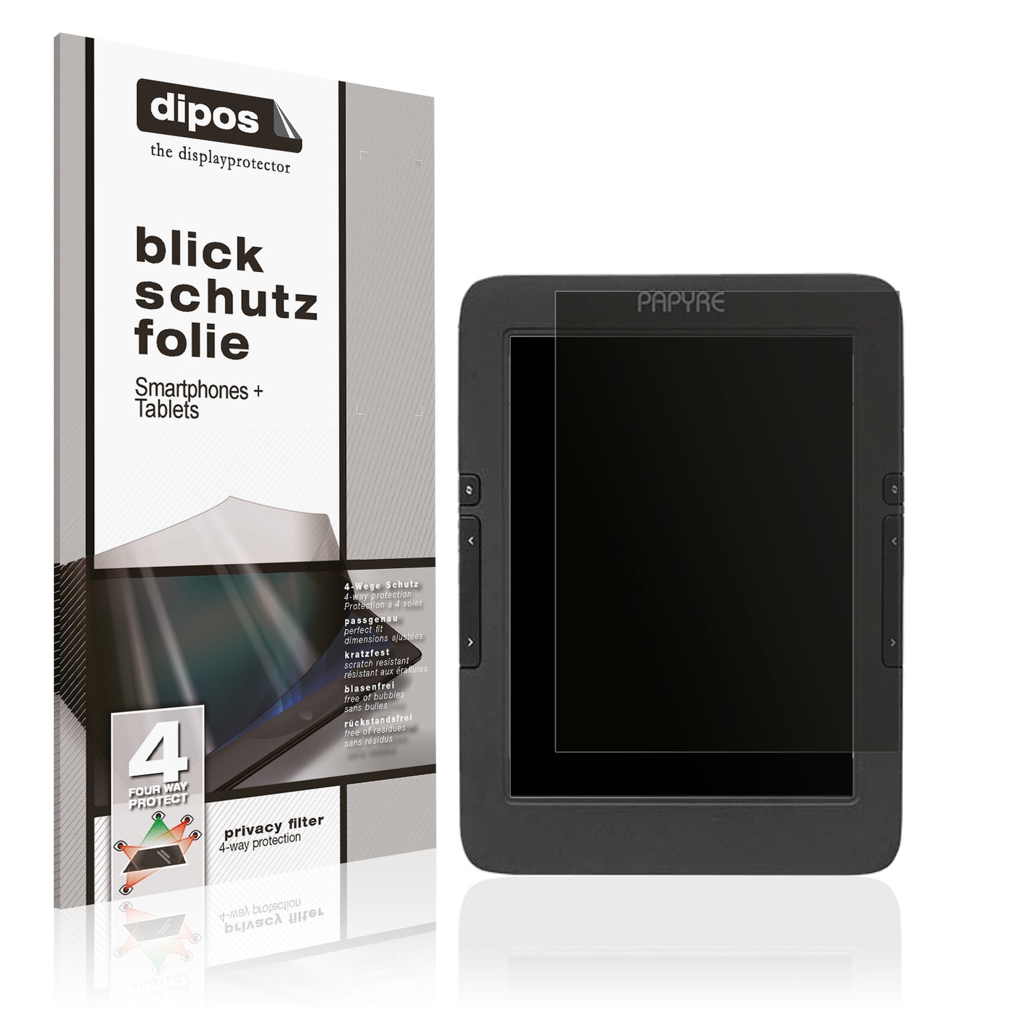 Blickschutzfolie für Grammata Papyre 630 matt Schutzfolie Privacy