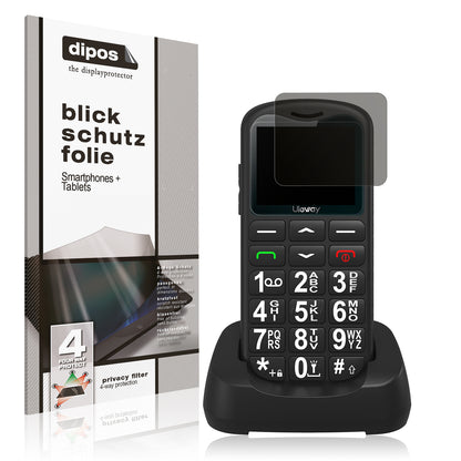 Blickschutzfolie für Uleway Seniorenhandy matt Schutzfolie Privacy