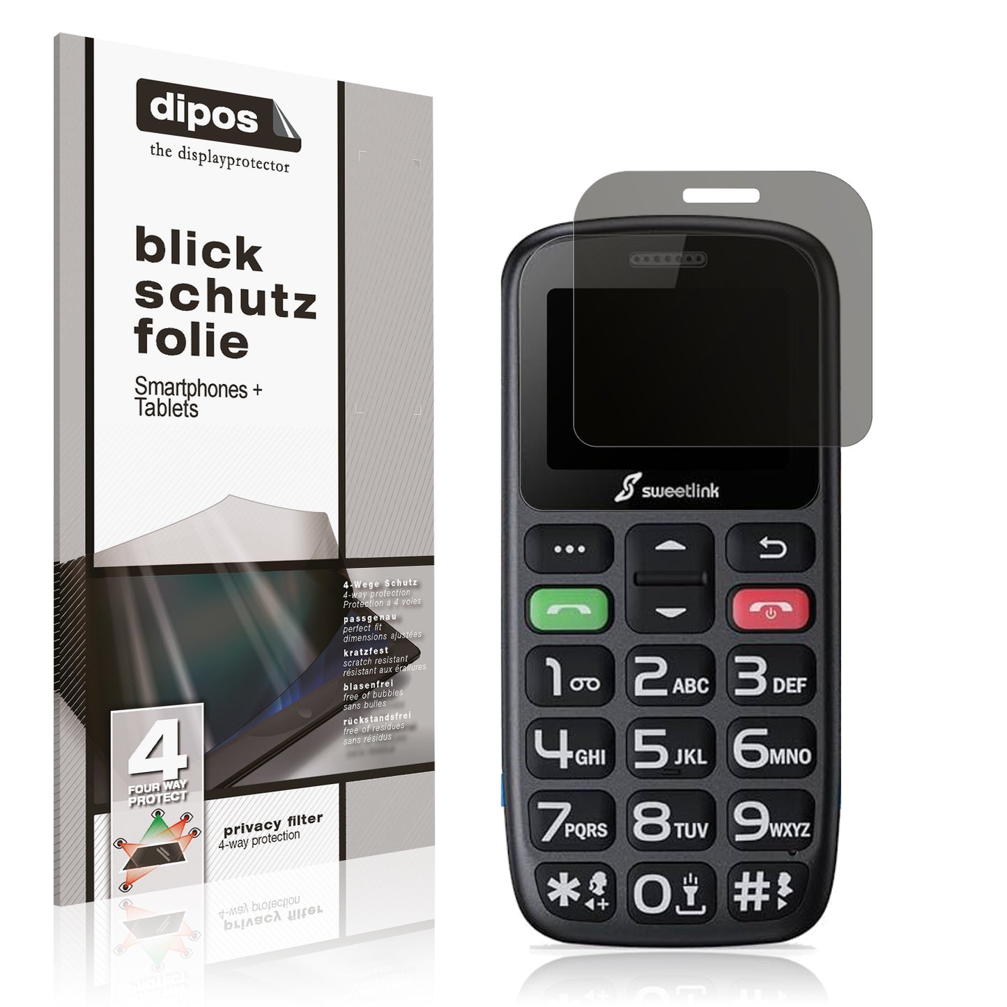 Blickschutzfolie für SweetLink S2Plus matt Schutzfolie Privacy