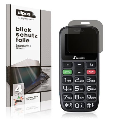 Blickschutzfolie für SweetLink S2Plus matt Schutzfolie Privacy