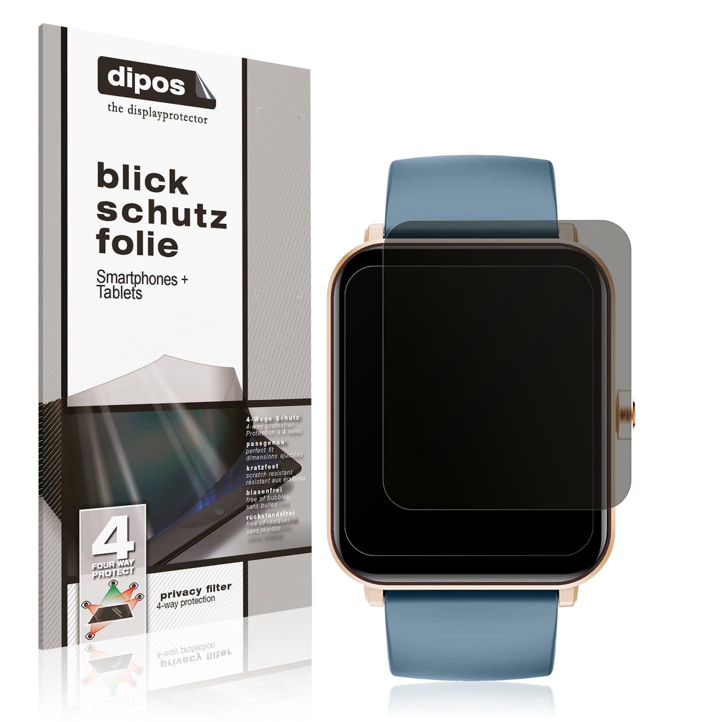 Blickschutzfolie für Huakua G50 Smartwatch matt Schutzfolie Privacy