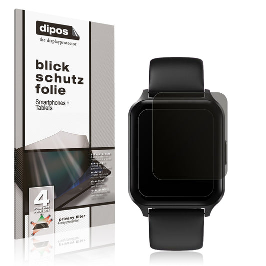 Blickschutzfolie für Touchelex 1,52 Zoll Smartwatch matt Schutzfolie Privacy
