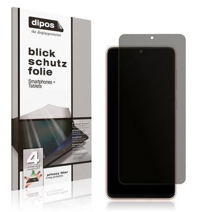 Blickschutzfolie von dipos passend für Samsung Galaxy A33 5G, präziser Zuschnitt und blasenfrei montiert