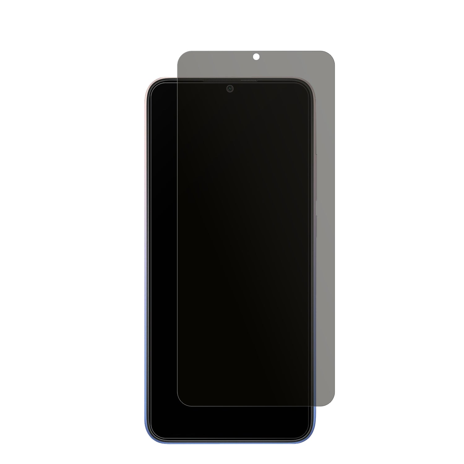 XiaomiRedmi 9 Activ mit aufgebrachtem dipos Displayschutz, der seitliche Einblicke blockiert