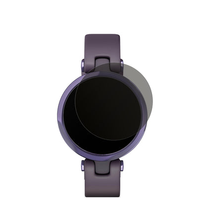 GarminLily Sport Smartwatch mit aufgebrachtem dipos Displayschutz, der seitliche Einblicke blockiert