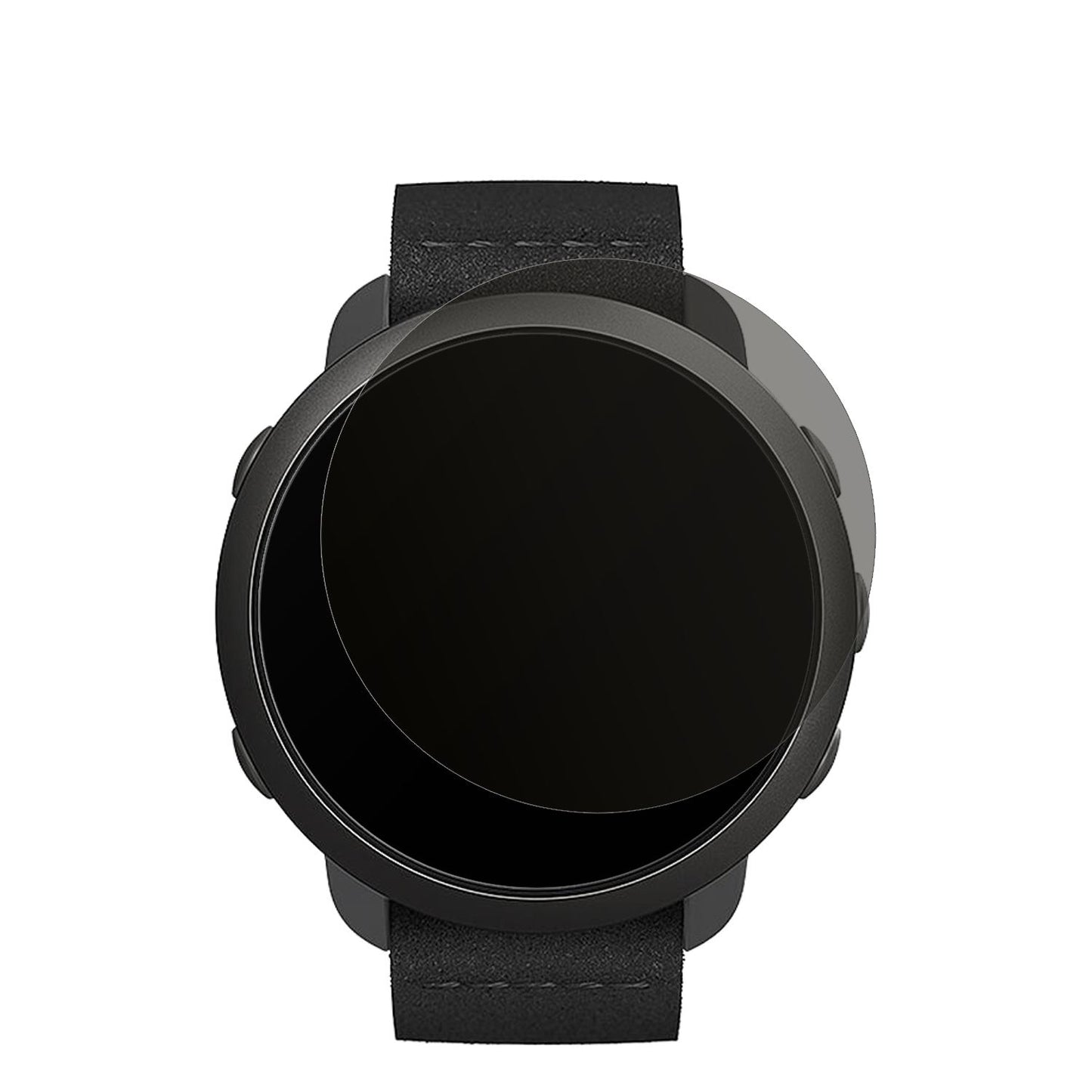 Suunto3 mit aufgebrachtem dipos Displayschutz, der seitliche Einblicke blockiert