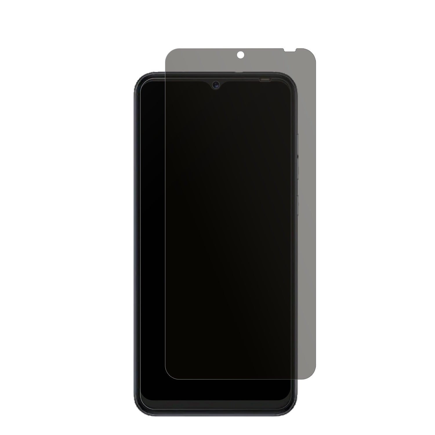 TecnoPOP 5P mit aufgebrachtem dipos Displayschutz, der seitliche Einblicke blockiert