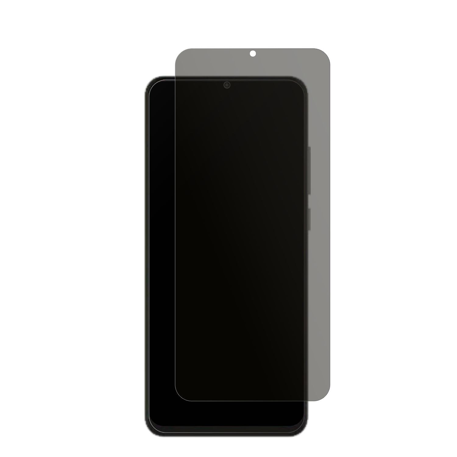 ZTEBlade A52 mit aufgebrachtem dipos Displayschutz, der seitliche Einblicke blockiert