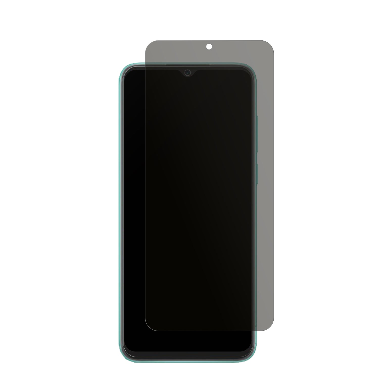 BlackviewA55 Pro mit aufgebrachtem dipos Displayschutz, der seitliche Einblicke blockiert