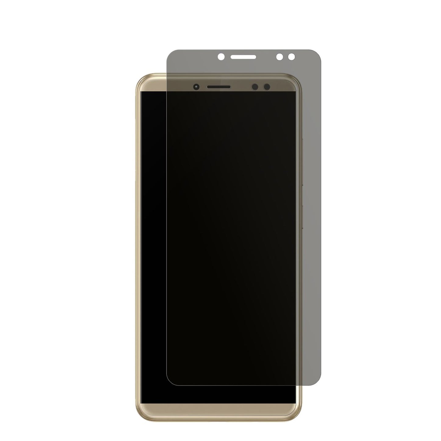 WALTONPrimo S6 infinity mit aufgebrachtem dipos Displayschutz, der seitliche Einblicke blockiert