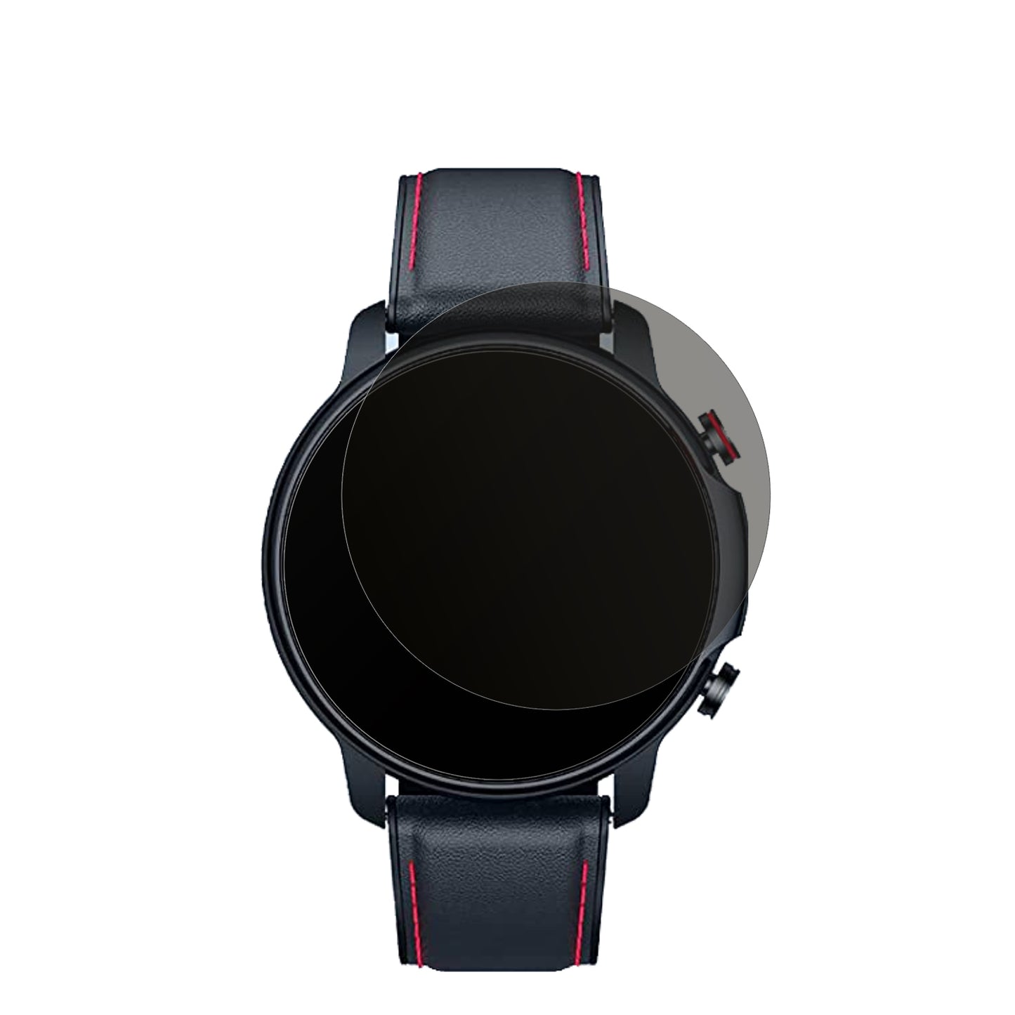 Motsfit1,32 Zoll Smartwatch mit aufgebrachtem dipos Displayschutz, der seitliche Einblicke blockiert