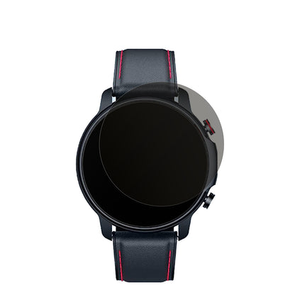 Motsfit1,32 Zoll Smartwatch mit aufgebrachtem dipos Displayschutz, der seitliche Einblicke blockiert