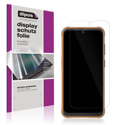 Klare Displayschutzfolie von dipos passend für Blackview BV5200 Pro, präziser Zuschnitt und blasenfrei montiert