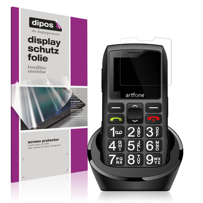 4x Schutzfolie klar für artfone C1+ Seniorenhandy Display-Schutzfolie