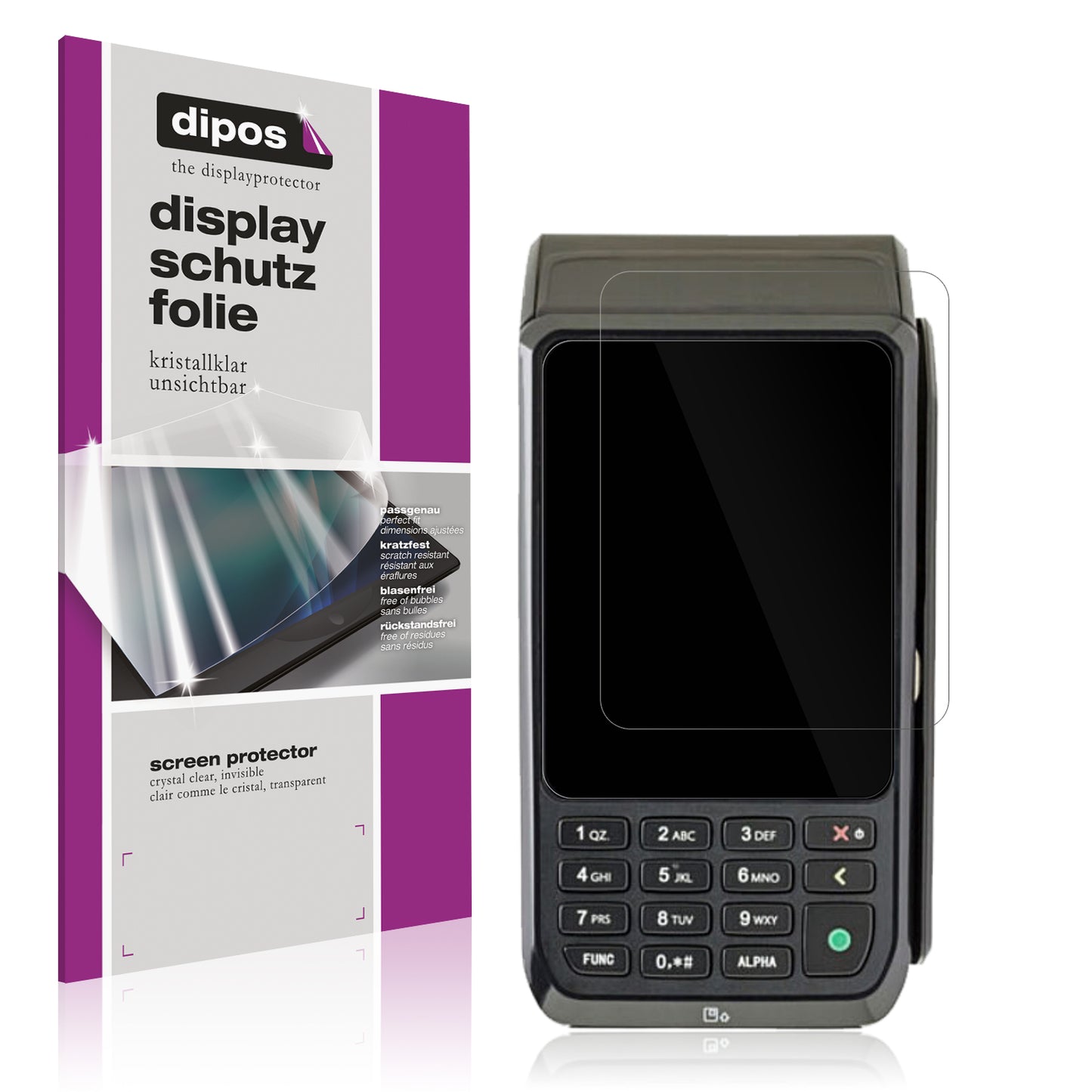 4x Schutzfolie klar für CCV mobile Premium Display-Schutzfolie