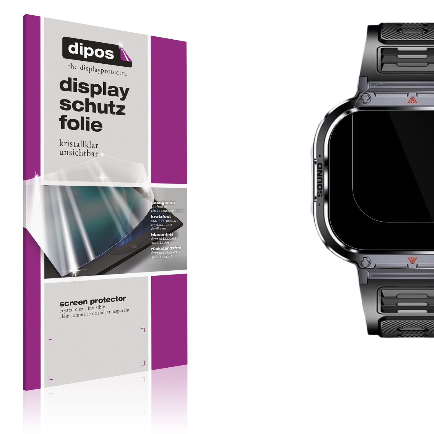 6x Schutzfolie klar für Shepatio 71800b Smartwatch Display-Schutzfolie