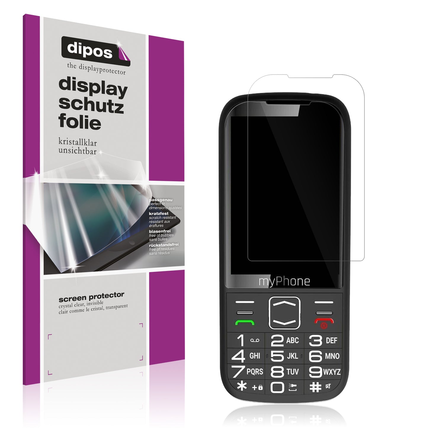 4x Schutzfolie klar für myPhone Harmony LTE Display-Schutzfolie