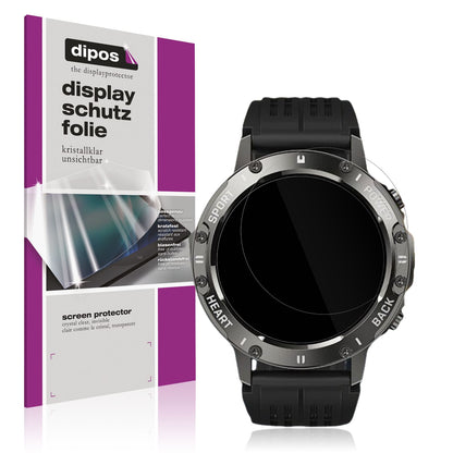 Klare Displayschutzfolie von dipos passend für Gleisa 1.8 Zoll MP3 Player, präziser Zuschnitt und blasenfrei montiert