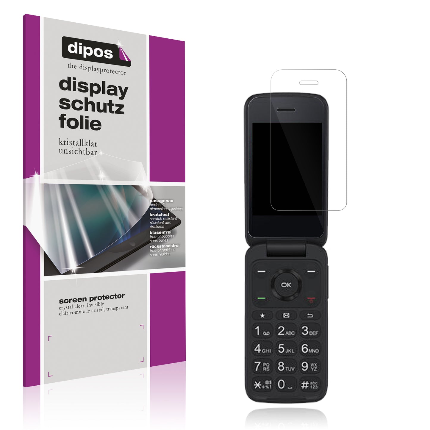 4x Schutzfolie klar für TCL Flip 4 5G Display-Schutzfolie