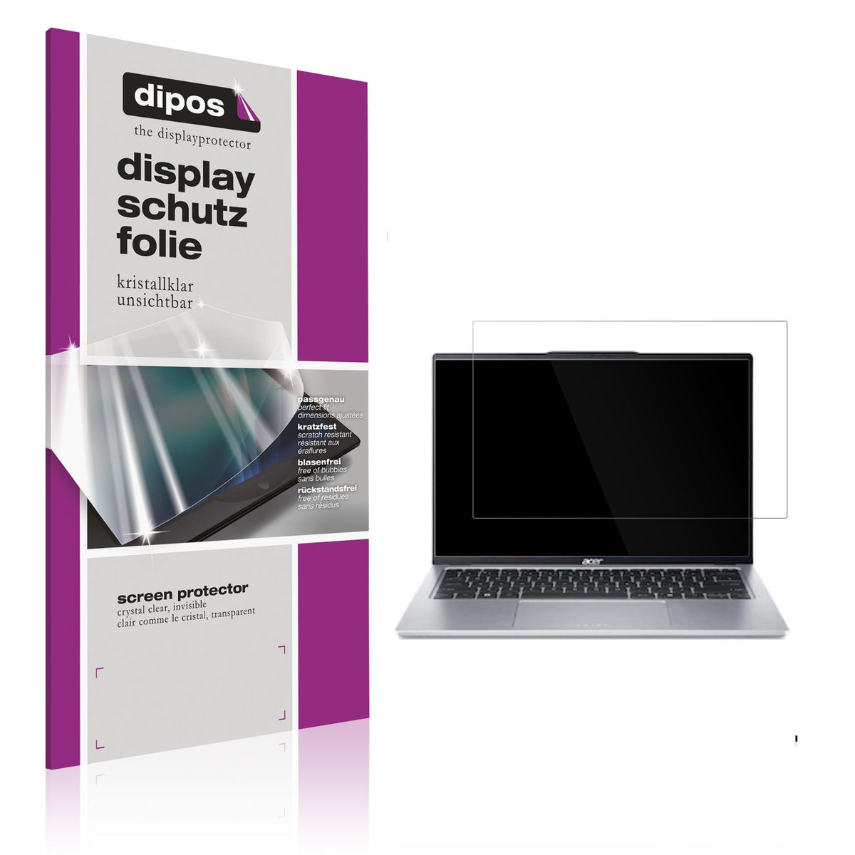 2x Schutzfolie klar für Acer Swift Go 14 Zoll OLED Display-Schutzfolie