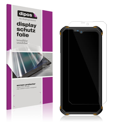 Klare Displayschutzfolie von dipos passend für Oukitel WP15, präziser Zuschnitt und blasenfrei montiert