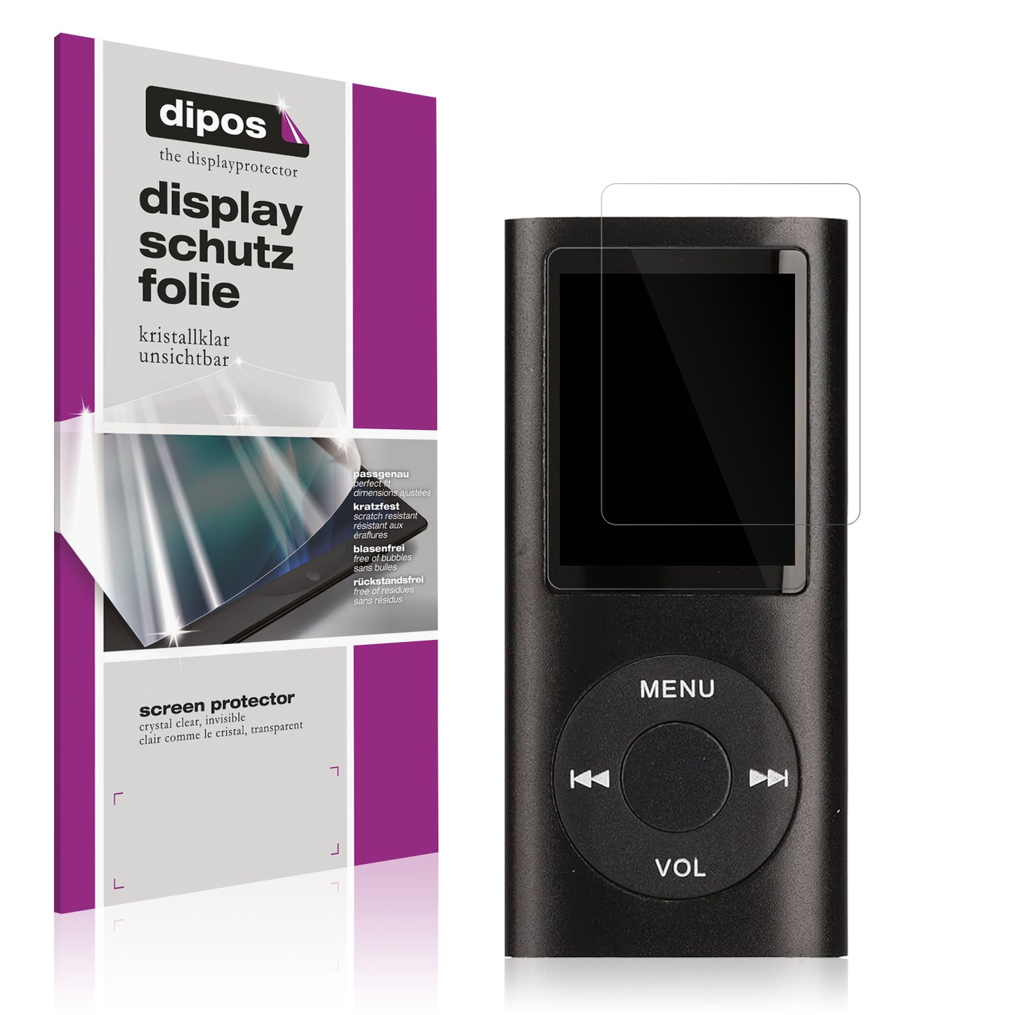 Displayschutzfolie passend für Gleisa 1.8 Zoll MP-3 Player Spieler