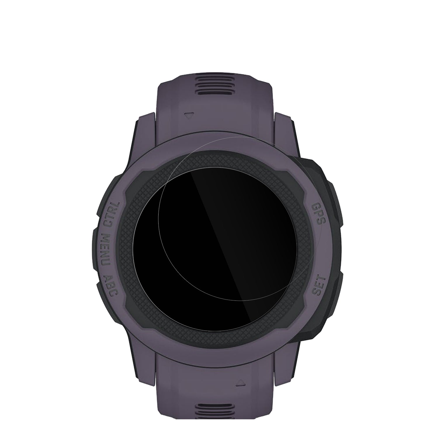 GarminInstinct 2S (45mm) mit aufgebrachter dipos Displayschutzfolie, glasklare Darstellung ohne Einschränkungen