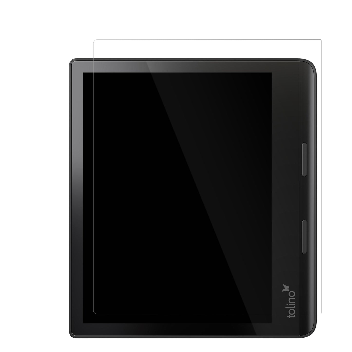 TolinoEpos 3 e-Book Reader mit aufgebrachter dipos Displayschutzfolie, glasklare Darstellung ohne Einschränkungen