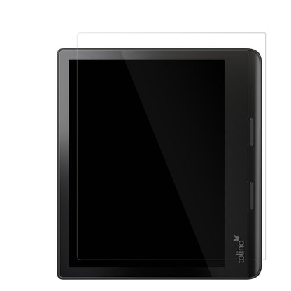TolinoEpos 3 e-Book Reader mit aufgebrachter dipos Displayschutzfolie, glasklare Darstellung ohne Einschränkungen