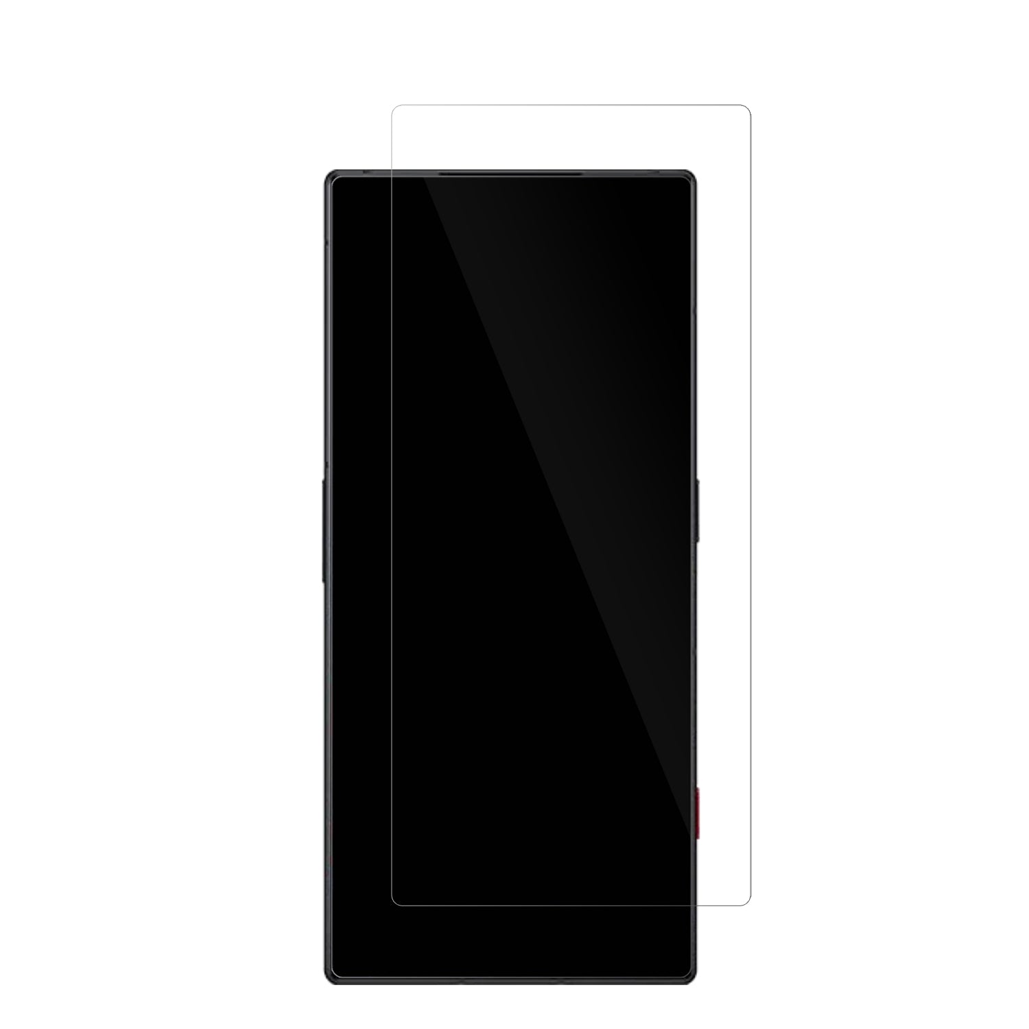 NUBIARed Magic 8 Pro Plus mit aufgebrachter dipos Displayschutzfolie, glasklare Darstellung ohne Einschränkungen