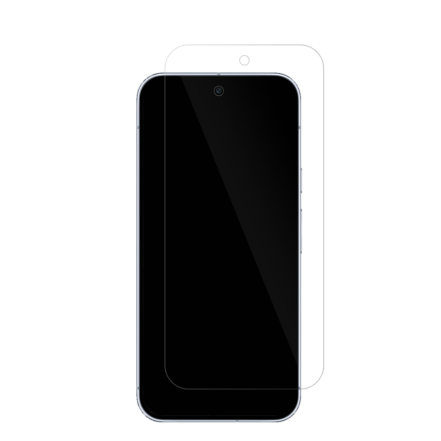 GooglePixel 10 Pro XL mit aufgebrachter dipos Displayschutzfolie, glasklare Darstellung ohne Einschränkungen