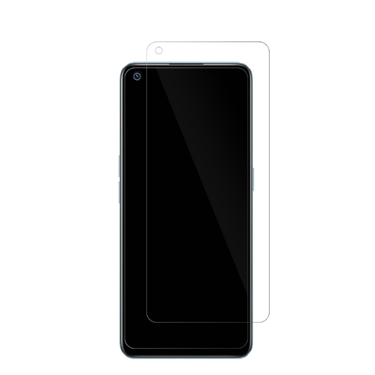 Realme9 Pro Plus mit aufgebrachter dipos Displayschutzfolie, glasklare Darstellung ohne Einschränkungen