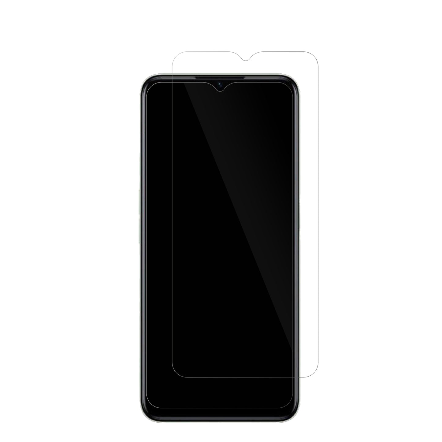 RealmeC35 mit aufgebrachter dipos Displayschutzfolie, glasklare Darstellung ohne Einschränkungen