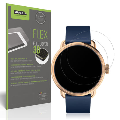 2x Full Cover Schutzfolie matt für Withings Scanwatch 2 42mm