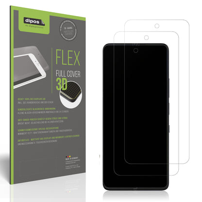 2x Full Cover Schutzfolie matt für TCL P10