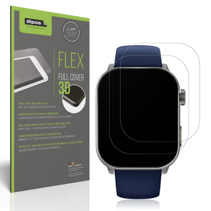 2x Full Cover Schutzfolie matt für GARD PRO Health Smartwatch 3 41mm