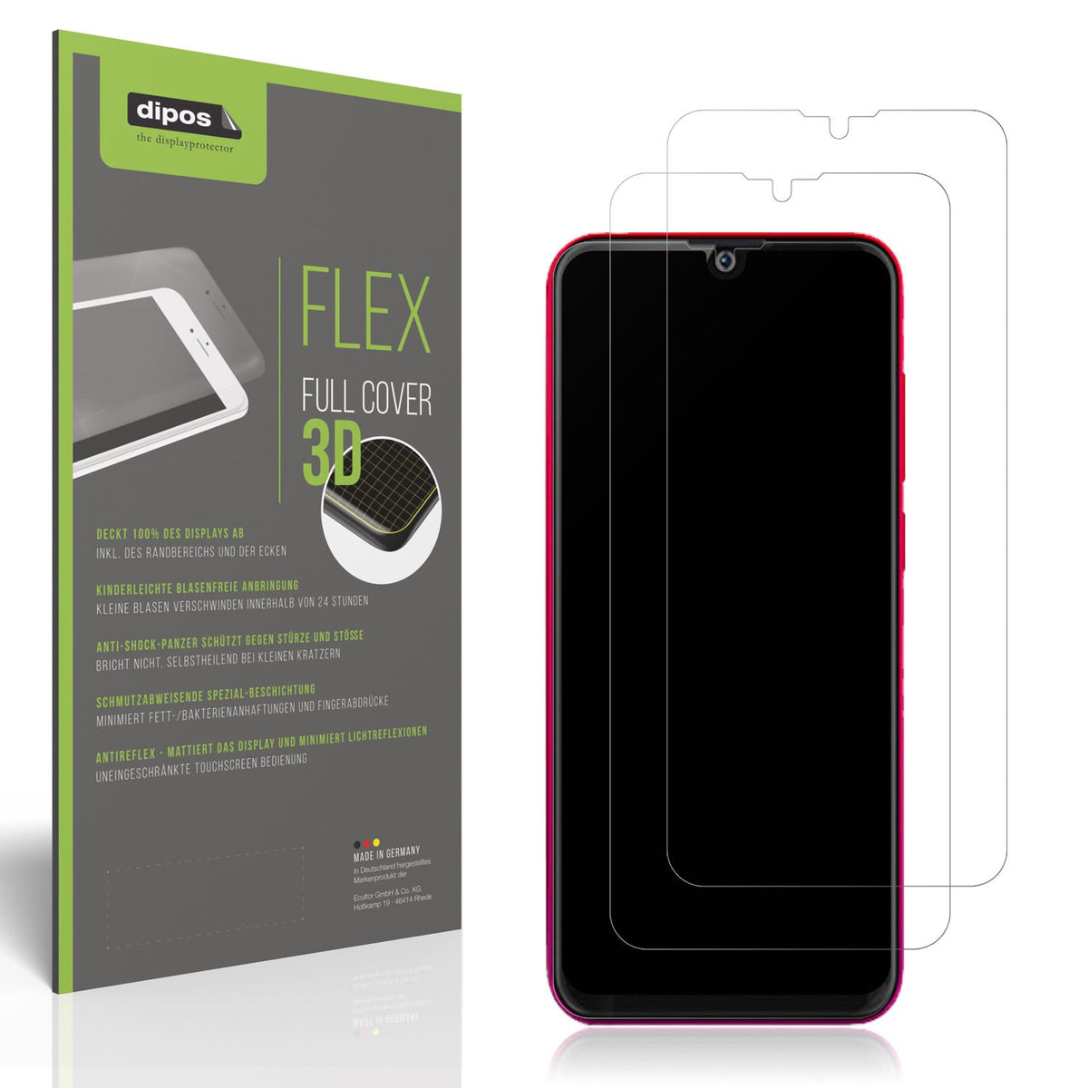 2x Full Cover Schutzfolie matt für Walton Primo N5