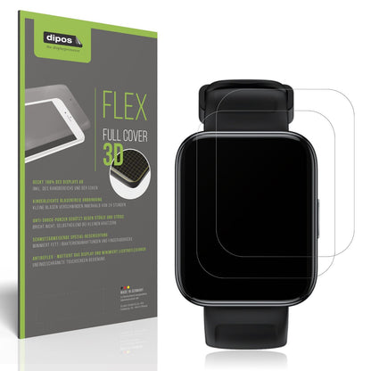 2x Full Cover Schutzfolie matt für Realme Watch 3