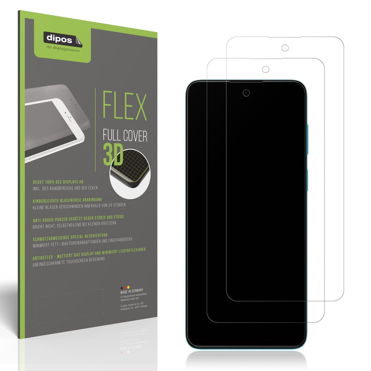 2x Full Cover Schutzfolie matt für Motorola Moto G22