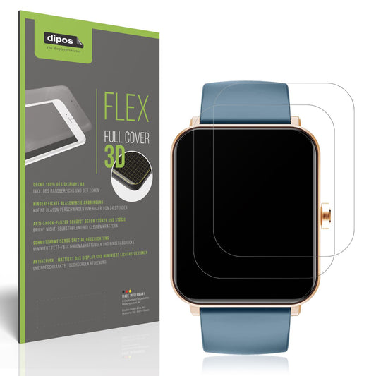 2x Full Cover Schutzfolie matt für Huakua G50 Smartwatch