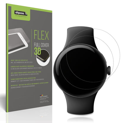 2x Full Cover Schutzfolie matt für Google Pixel Watch 1