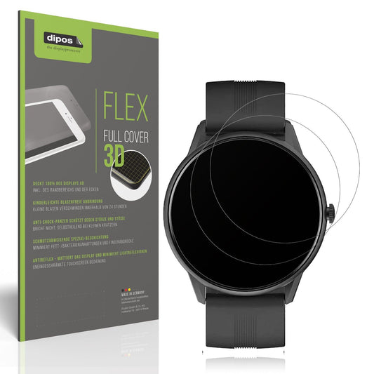 2x Full Cover Schutzfolie matt für Lytimes 1,3 Zoll Smartwatch