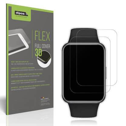 2x Full Cover Schutzfolie matt für Huawei Watch Fit 2