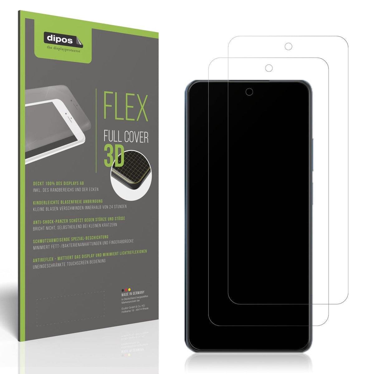 2x Full Cover Schutzfolie matt für Realme C65 5G