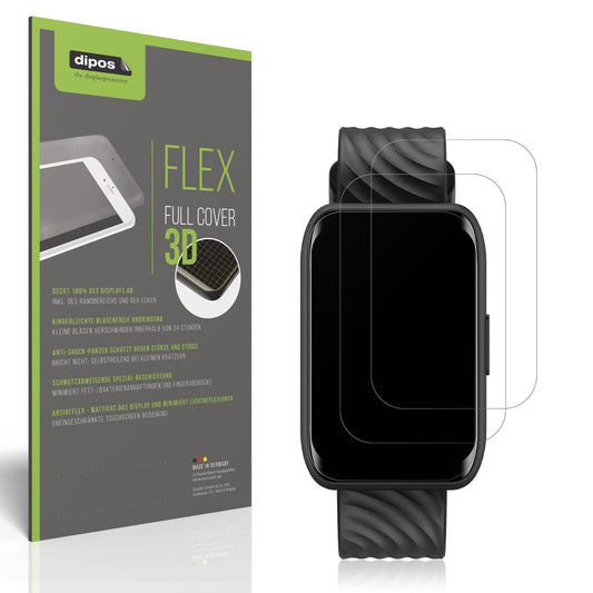 2x Full Cover Schutzfolie matt für Motorola Moto Watch 40