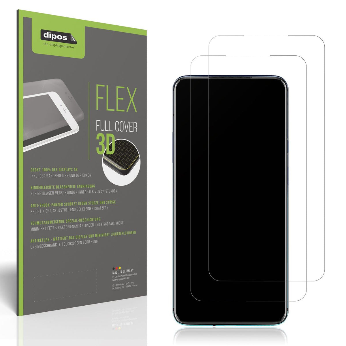 2x Full Cover Schutzfolie matt für OnePlus 7T Pro