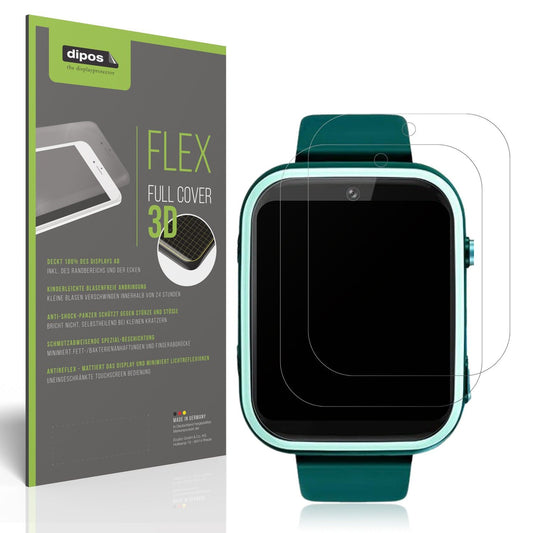 2x Full Cover Schutzfolie matt für Okyuk T45 Smartwatch Kinder