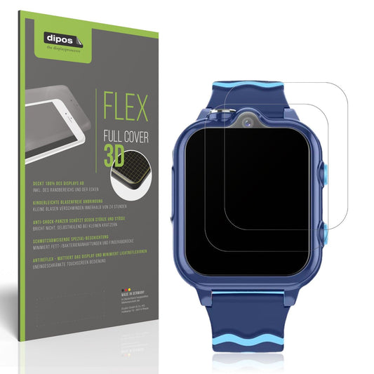 2x Full Cover Schutzfolie matt für Sytifro D35 Kindersmartwatch