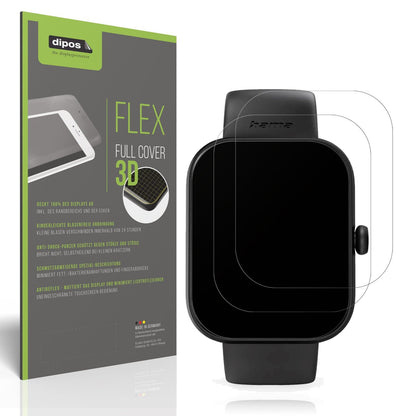 2x Full Cover Schutzfolie matt für Hama Fit Watch 5000