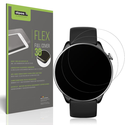 2x Full Cover Schutzfolie matt für Amazfit GTR mini